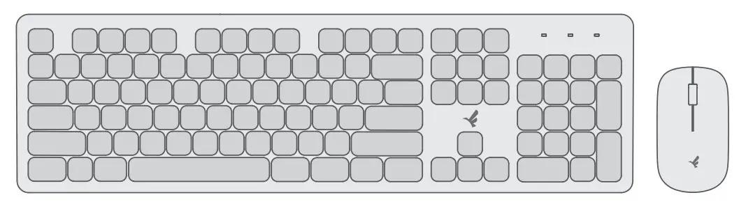 Fatelegend PC348A 1 Wireless Keyboard and Mouse