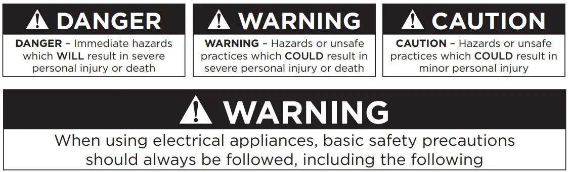 Westinghouse WSFTBK14AS 14 Inch Oscillating Tower Fan Instruction Manual - SAFETY INFORMATION