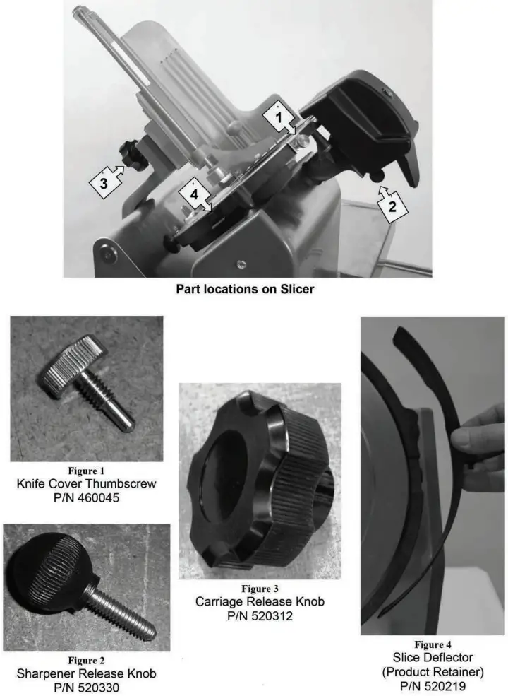 Globe 4913N Slicer - Parts