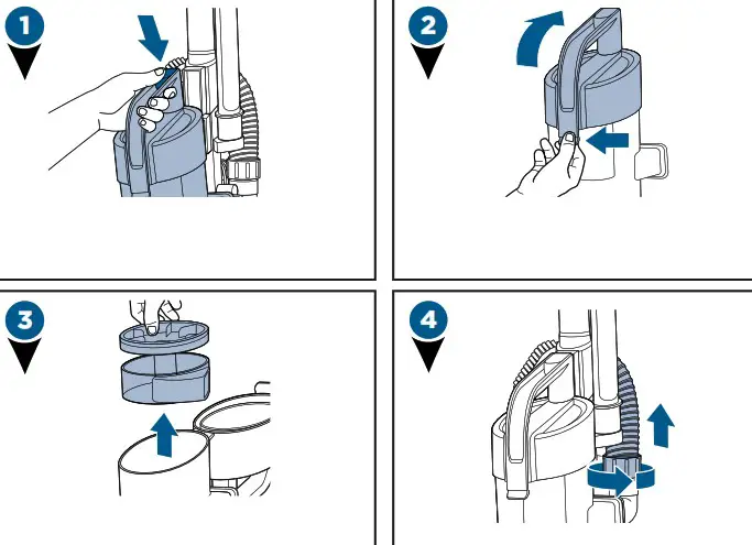 BISSELL 2112 Series Powerforce Compact Bagless Vacuum Cleaner - Cleaning the Dirt Container