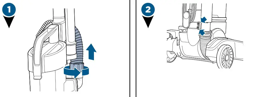 BISSELL 2112 Series Powerforce Compact Bagless Vacuum Cleaner - Cleaning the Hose and Foot