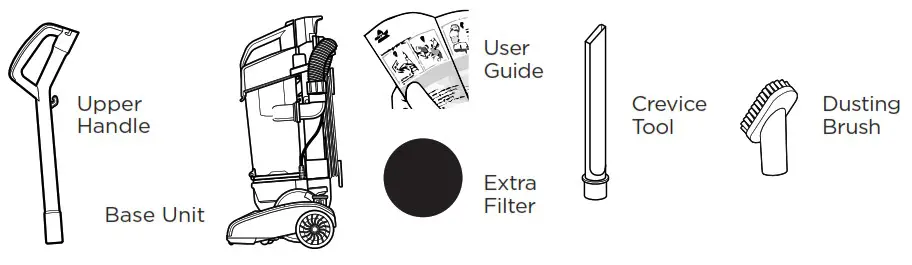 BISSELL 2112 Series Powerforce Compact Bagless Vacuum Cleaner - What’s In The Box