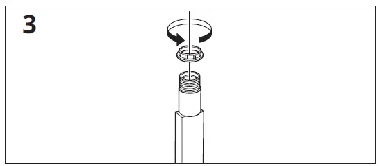 IKEA TOMELILLA Floor Lamp with LED Bulb Nickel Plated fig6