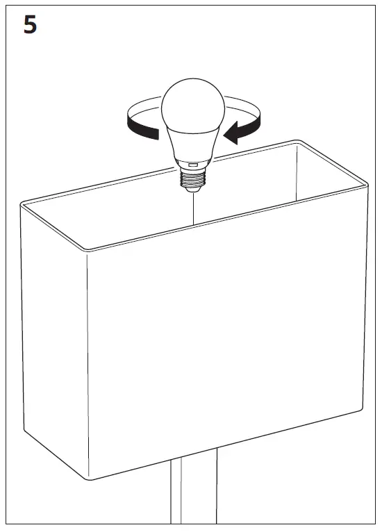IKEA TOMELILLA Floor Lamp with LED Bulb Nickel Plated fig8