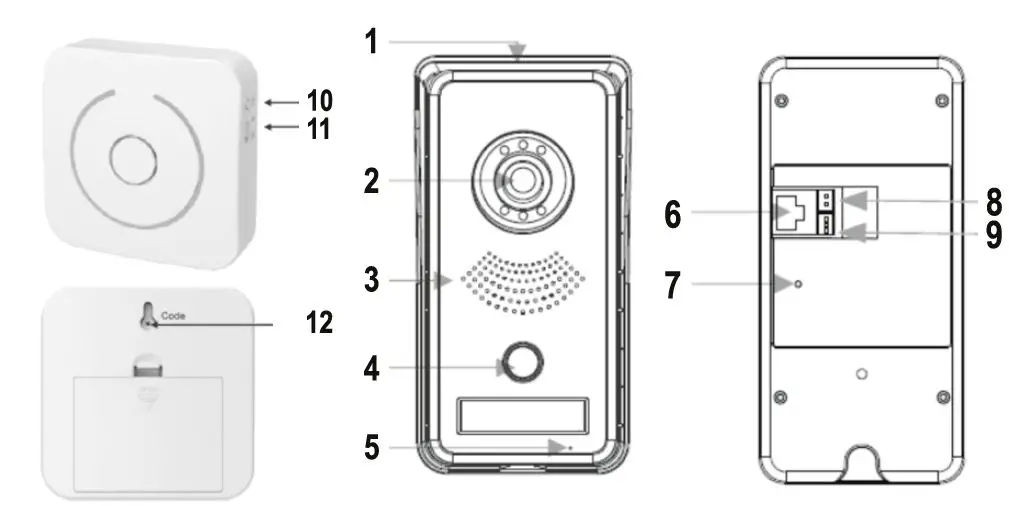 SOMOGYI DPV WIFI Smart Video Doorphone Set with 7-Inch LCD Monitor 2