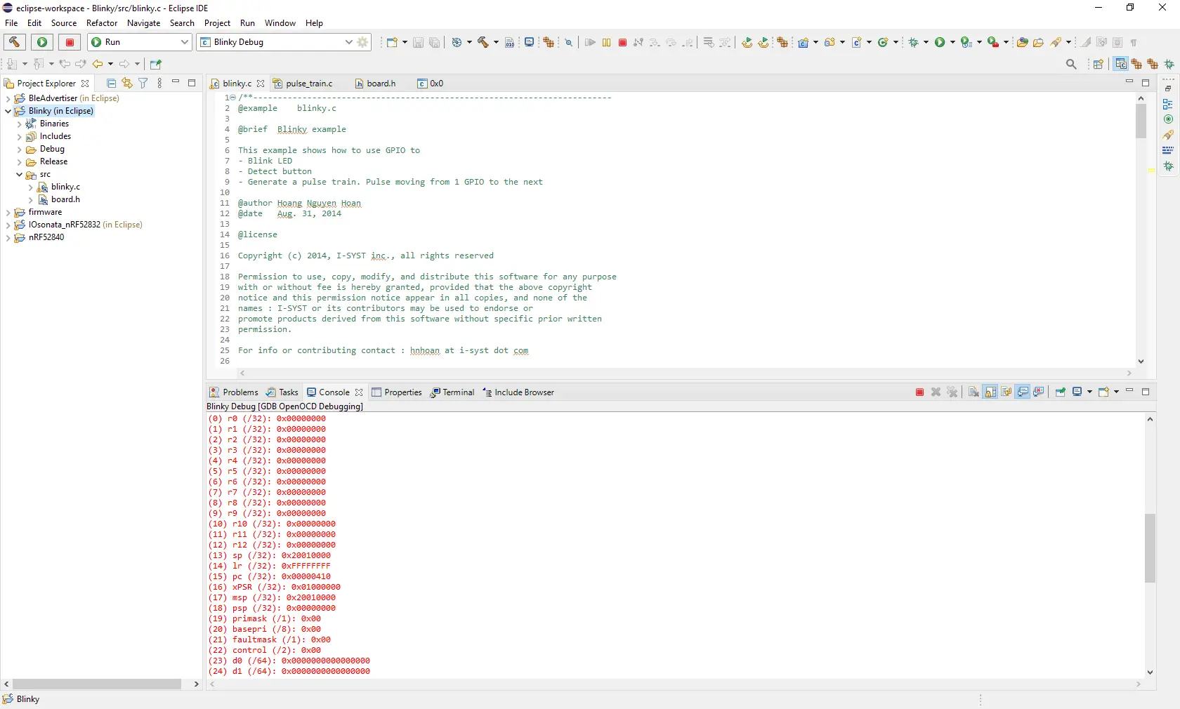 i-SYST Eclipse IDE in Firmware Development with IOsonata Software product