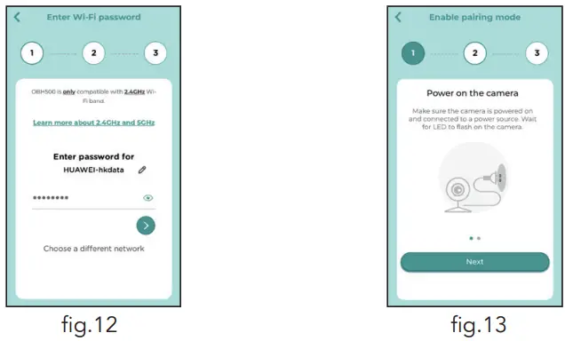 oricom OBHFCU HD Smart Camera with Remote Access User Guide - Fig. 12,13