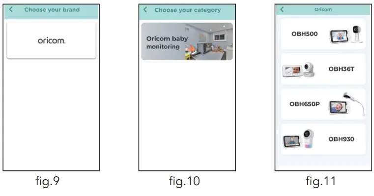 oricom OBHFCU HD Smart Camera with Remote Access User Guide - Fig. 9,10,11