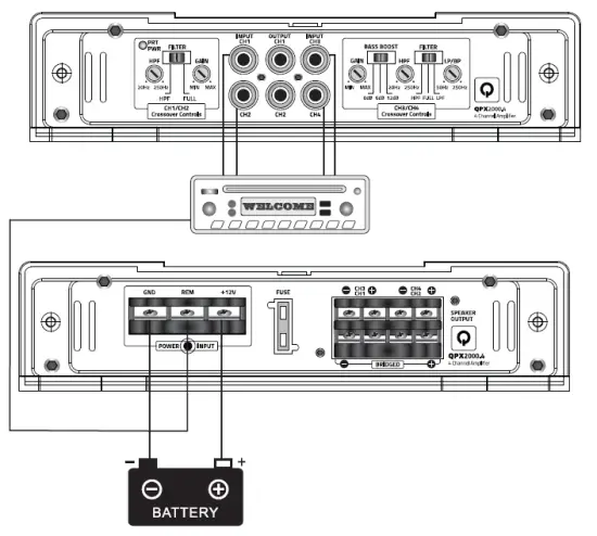 QUANTUM AUDIO QPX2000.1M Car Subwoofer Amplifier fig 6