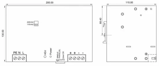 CAMTEC HPV04801 480W Industrial Power Supply - Mechanics 1