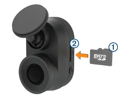 Insert the memory card