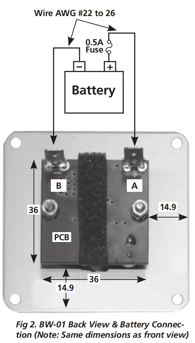 samplexpower BW 01 Battery Monitor - fig 1
