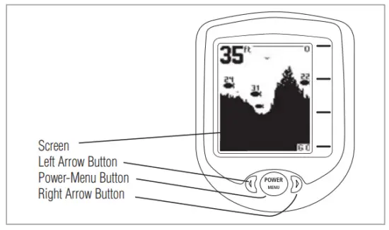 HUMMINBIRD RF10 SmartCast Mobile Station 4 Inch Waterproof Fishfinder - Powering ON and OFF