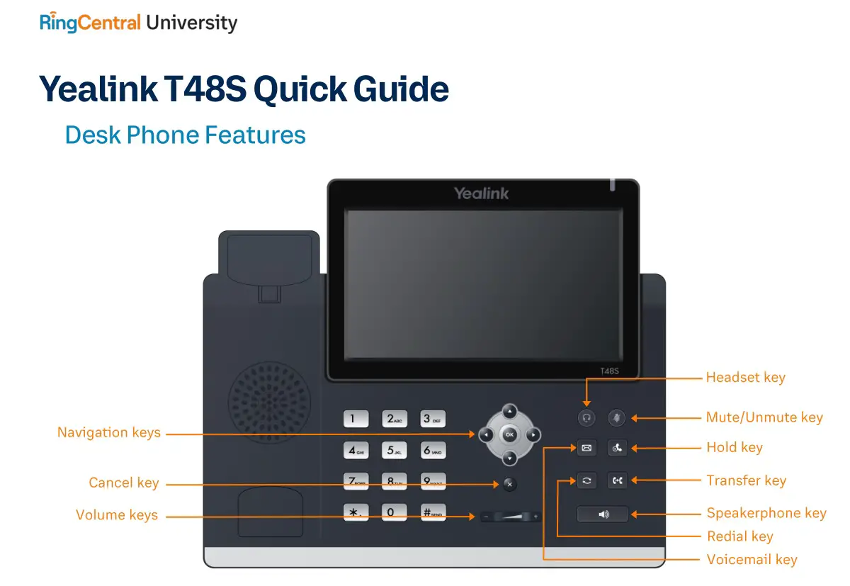 Yealink T48S Desk Phone Features User Guide