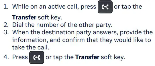 Yealink T48S Desk Phone Features - Warm Transfer