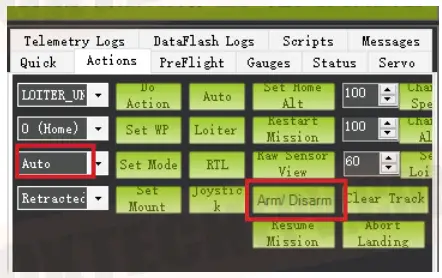 FOXTECH AYK-350 VTOL - Click Auto and chose