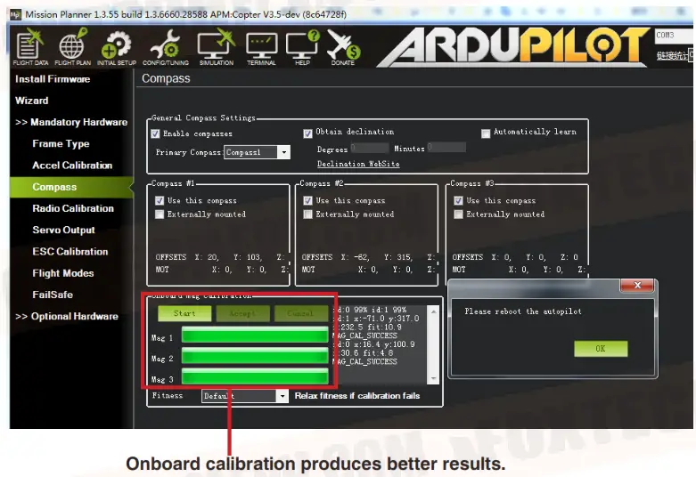 FOXTECH AYK-350 VTOL - Compass Calibration