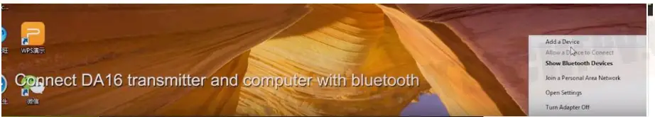 FOXTECH AYK-350 VTOL - Connect DA16S+ transmitter and computer with bluetooth