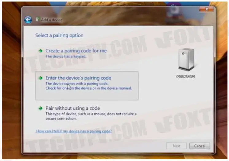 FOXTECH AYK-350 VTOL - Find the corresponding device and enter password1