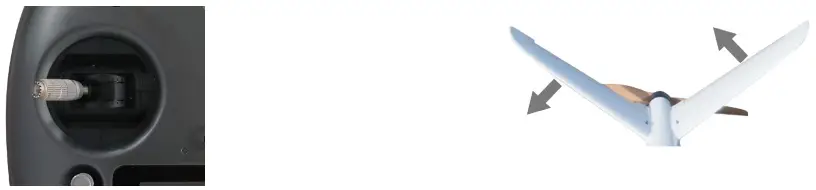 FOXTECH AYK-350 VTOL - go up, and the right tail will go down.