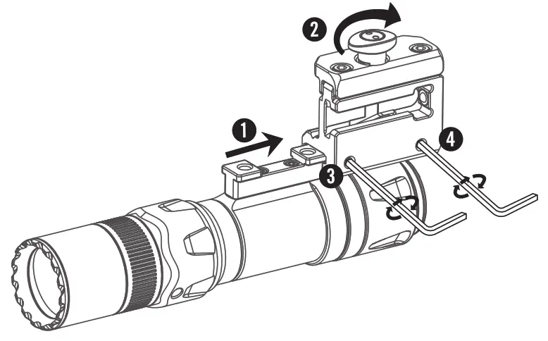 OLIGHT Odin GL Mini Rechargeable Tactical Flashlight - clockwise