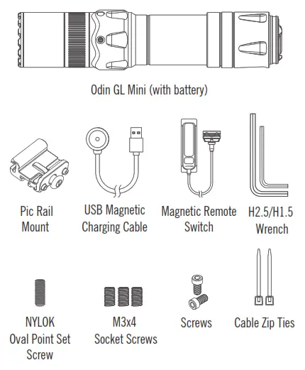 OLIGHT Odin GL Mini Rechargeable Tactical Flashlight - fig