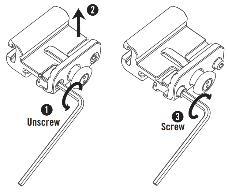OLIGHT Odin GL Mini Rechargeable Tactical Flashlight - screws