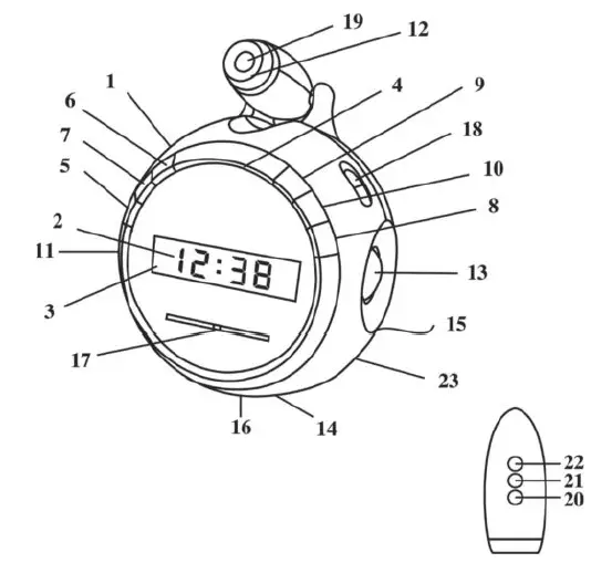 HYUNDAI RAC 878 BG Projection Radio Clock 1