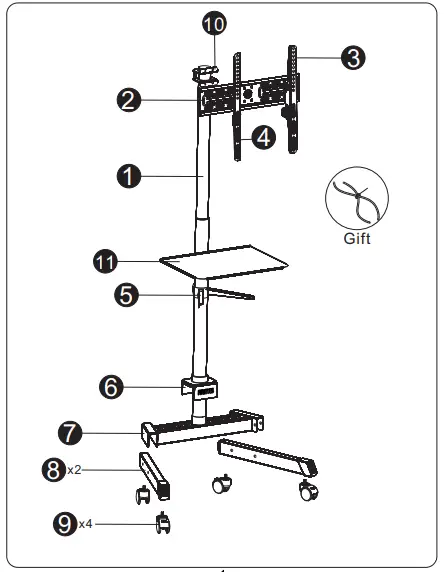 FITUEYES TC-R12MB TV CART-fig2