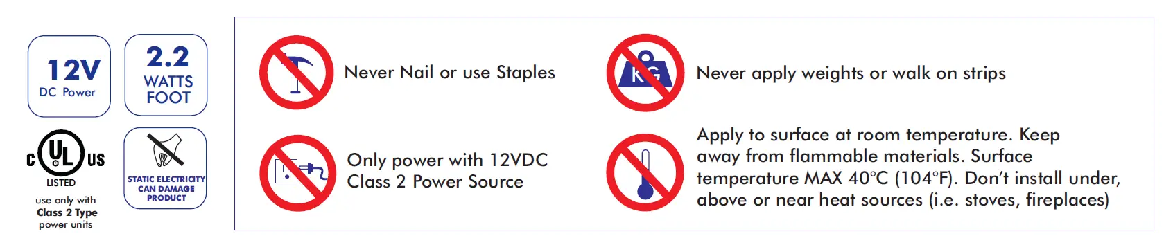 LED WORLD FA30M50-5M-12V-RGB RGB LED Flex Strip Instruction fig 1
