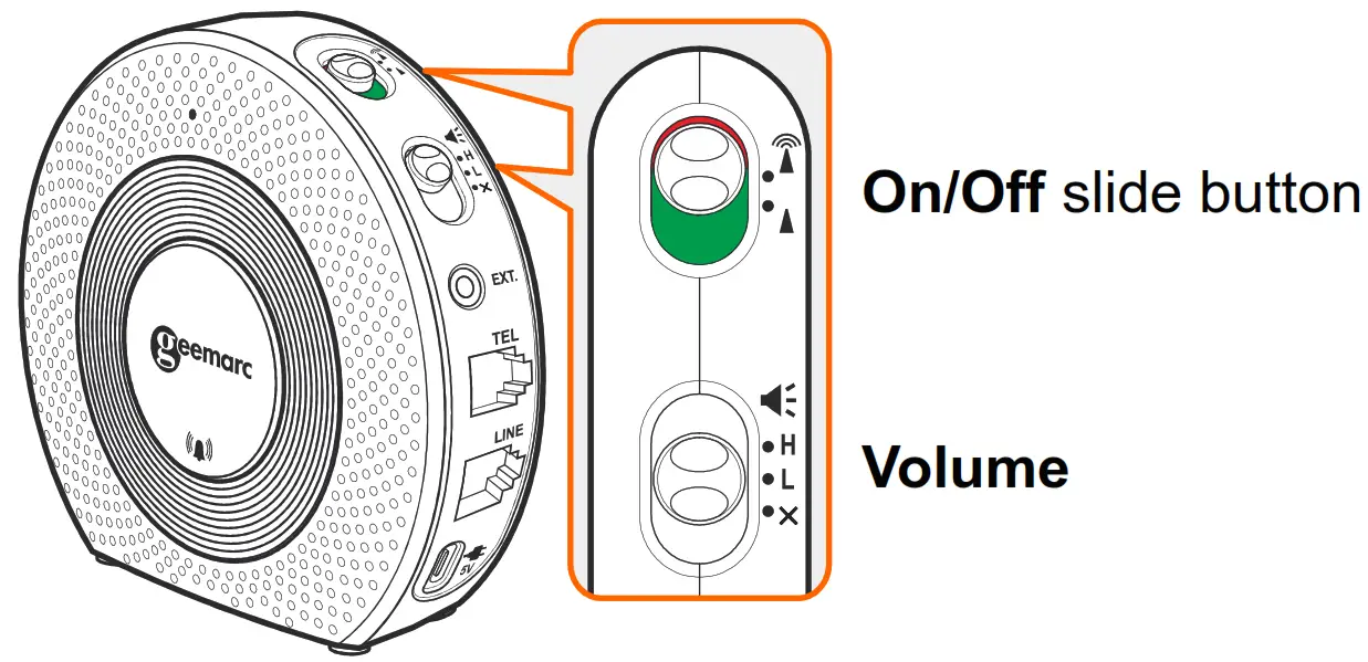 geemarc AMPLICALL110 Wireless Telephone Signaler - Charging