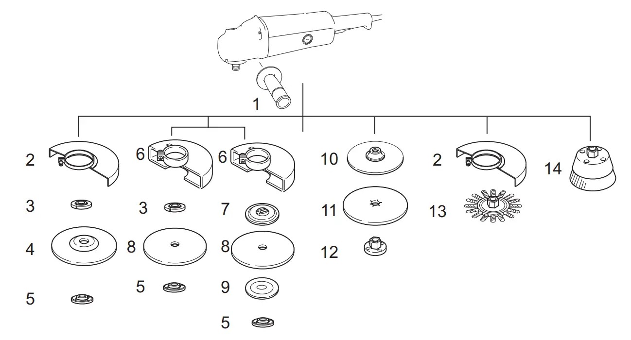 makita GA7030 Angle Grinder - side griip