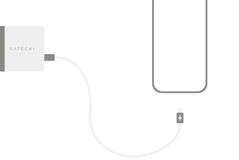 SATECHI S09OJ3J24Z 20W USB-C PD Wall - start charging