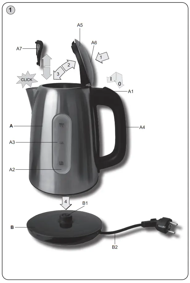 Gallet BOU 701 R Electric Kettle - fig 1