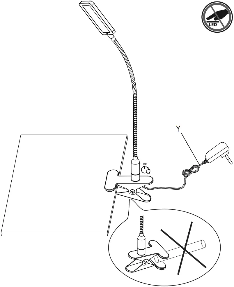 Paul Neuhaus 4132 Juby LED lamp with Clamp