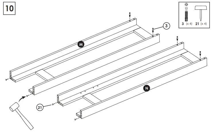 zenna home E5429GY Barn-Door Spacesaver - fig10