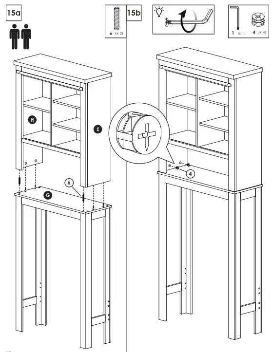 zenna home E5429GY Barn-Door Spacesaver - fig16