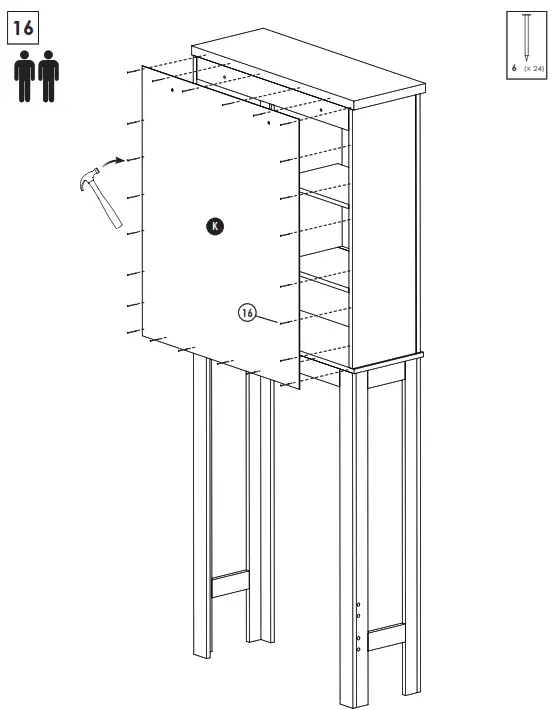 zenna home E5429GY Barn-Door Spacesaver - fig17