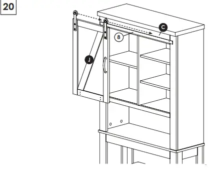 zenna home E5429GY Barn-Door Spacesaver - fig21