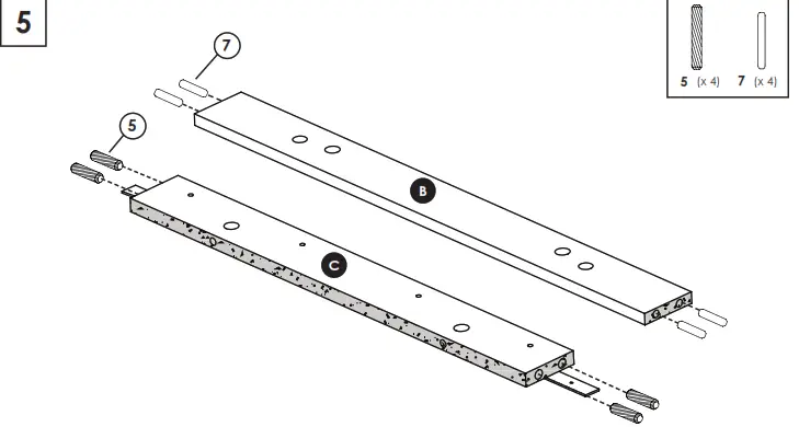 zenna home E5429GY Barn-Door Spacesaver - fig5