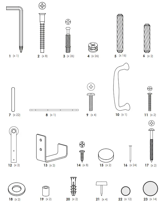 zenna home E5429GY Barn-Door Spacesaver - tool box