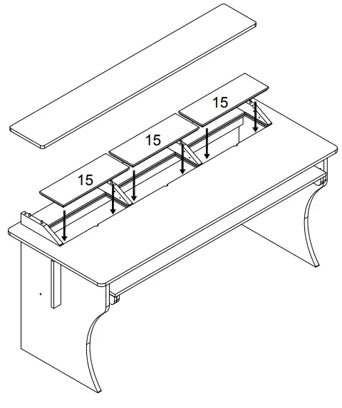 thomann Combo 88 Desk Professional Studios Workstation Desk - fig 21