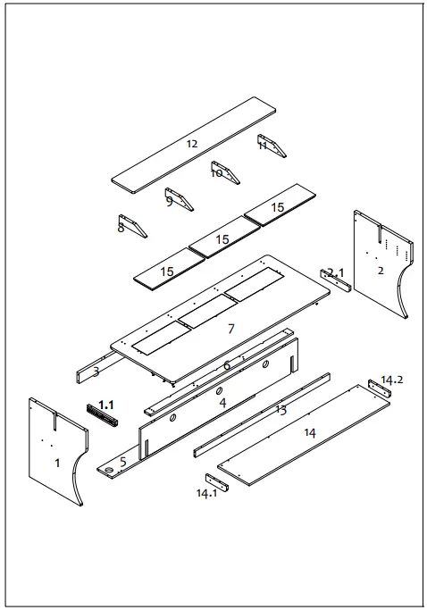 thomann Combo 88 Desk Professional Studios Workstation Desk - fig