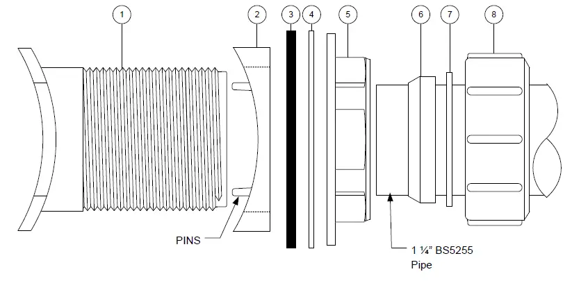 McALPINE BOSSCONN-1.25 Mechanical Boss Connector FIG (1)