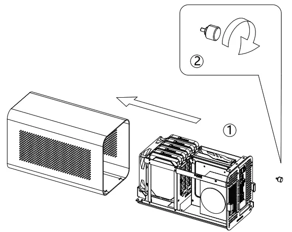jONSBO N1 5 Hard Disk Location NAS Aluminum Case - Cover Installation