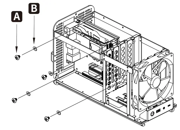 jONSBO N1 5 Hard Disk Location NAS Aluminum Case - Install Motherboard