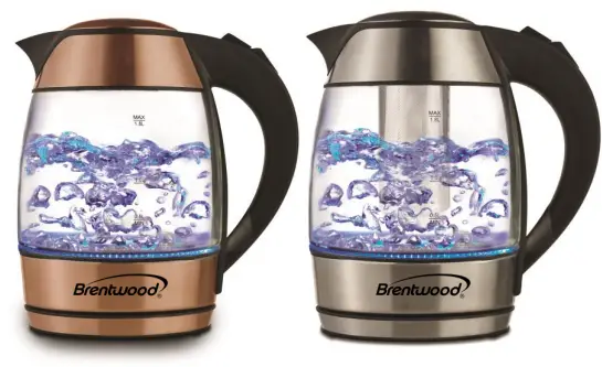 Brentwood KT-1960BK Glass Tea Kettle with Tea Infuser-PRO