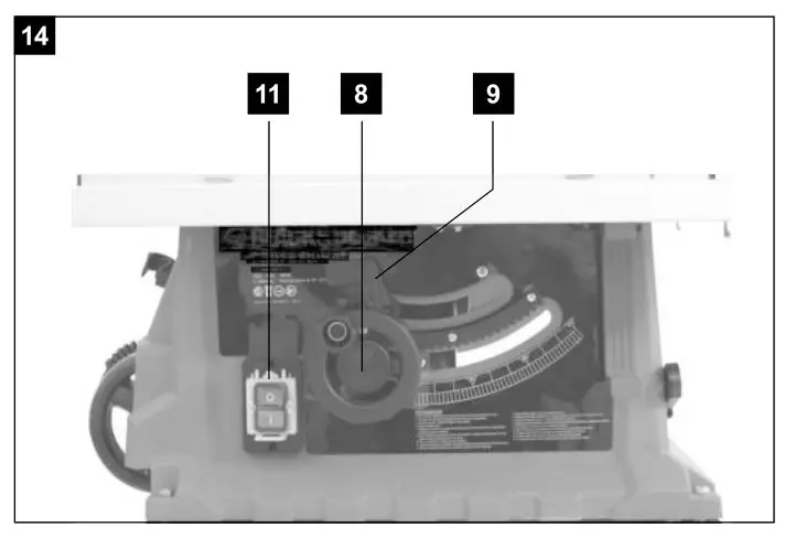 scheppach HS105 230V 255mm Electric Table Saw -Figure 14