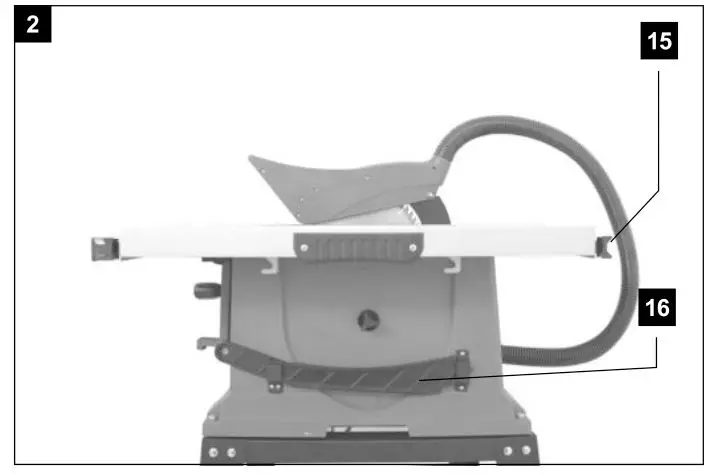 scheppach HS105 230V 255mm Electric Table Saw -Figure 2
