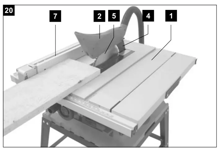 scheppach HS105 230V 255mm Electric Table Saw -Figure 20